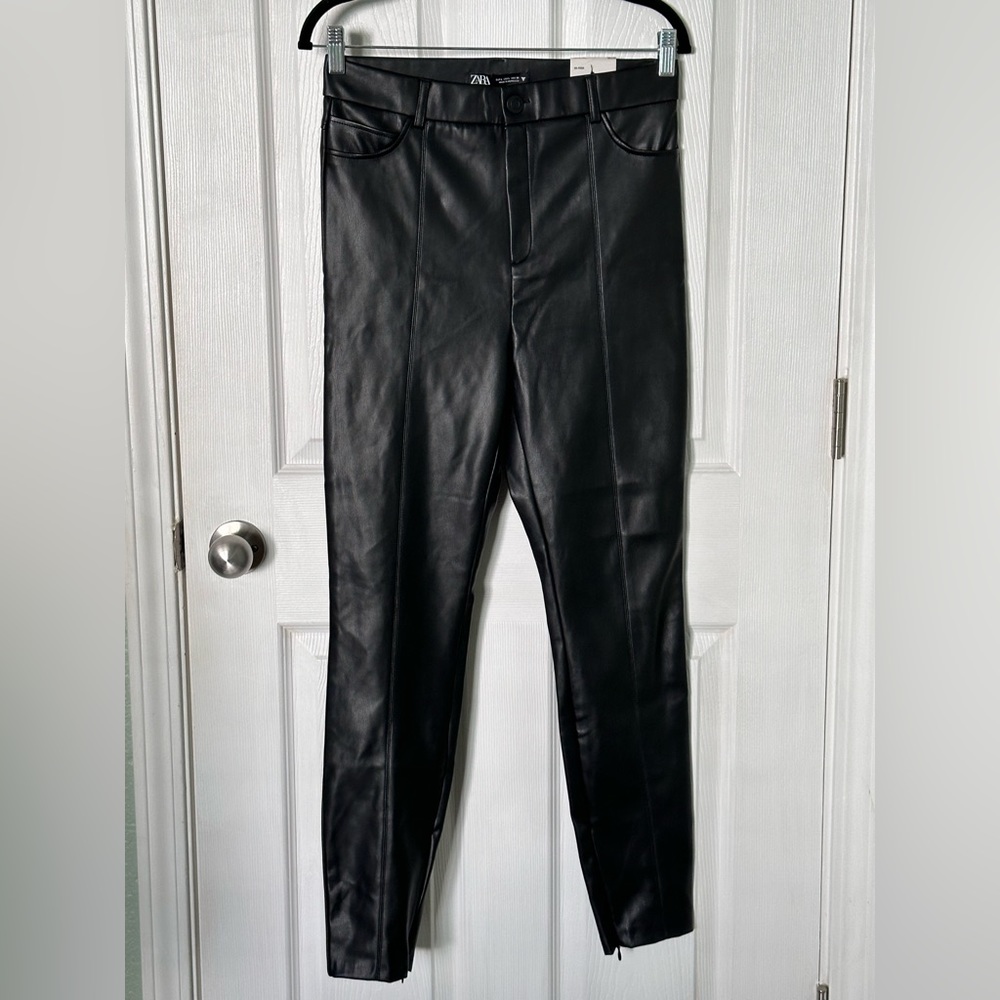 Zara Faux Leather Legging Pants